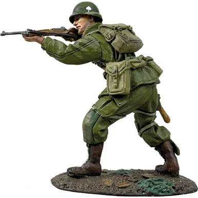 U.S. 101st Airborne Standing Firing Carbine 1/30 Figure-Wint William Britain (25125)