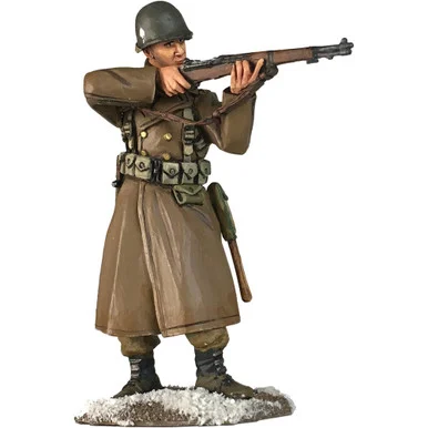 U.S. 101st Airborne Standing Firing M-1 Garand 1/30 Figure William Britain (25066)