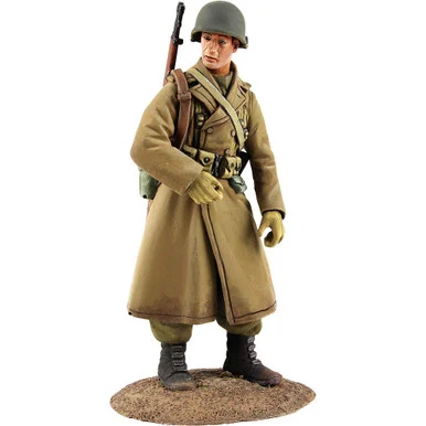 U.S. AIRBORNE INFANTRY IN OVERCOAT 1/30 FIGURE William Britain (25031)