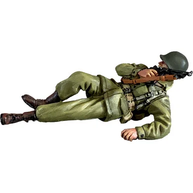 U.S. Infantry Officer Prone 1/30 Figure William Britain (25205)