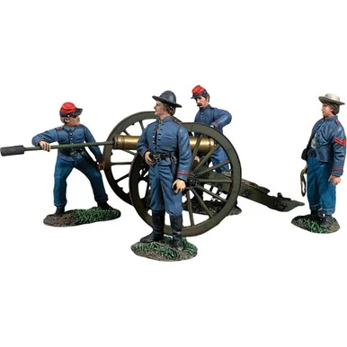 Confederate Artillery with 12 Pound Howitzer 1/30 Figure Set William Britain (31425)