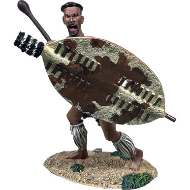 Zulu Warrior Attacking with Knobkerrie 1:30 Figure William Britain (20217)