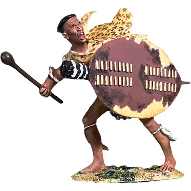 Zulu Swinging Knobkerrie 1/30 Figure William Britain (20207)
