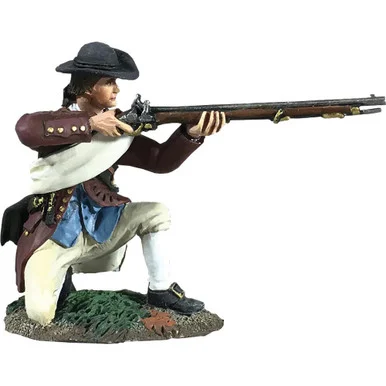 Colonial Militia Kneeling Firing No.3 1/30 Figure William Britain (16071)