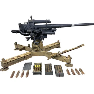 88mm FlaK 37 With Late War Carriage And No Shield 1/30 Model William Britain (25182)