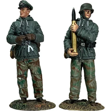 German Flak Gun Commander and Handler 1/30 Figure Set - William Britain