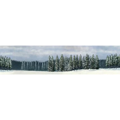 Winter Evergreen Scenic Backdrop - William Britain