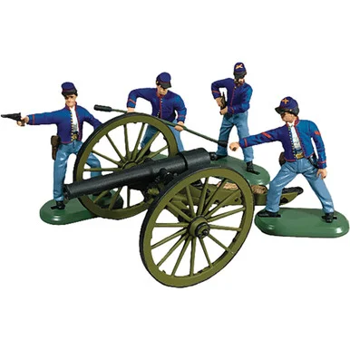 10 lb. Parrott Cannon w/4 Union Crew 1/32 Plastic Figures WILLIAM BRITAIN (52109)