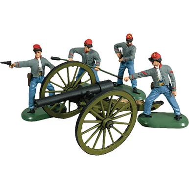 10 lb. Parrott Cannon w/4 Confederates 1/32 Plastic Figures WILLIAM BRITAIN (52110)