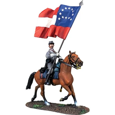 Mounted Flagbearer General Lee's Hdqrtrs Flag 1/30 Figure WILLIAM BRITAIN (31453)