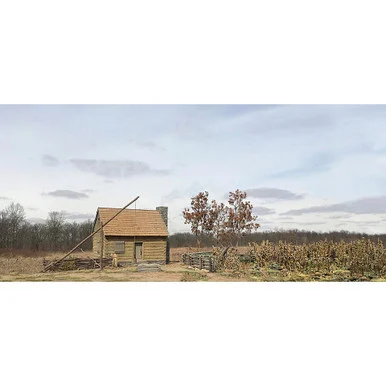 American Frontier Settlement Backdrop WILLIAM BRITAIN (51046)
