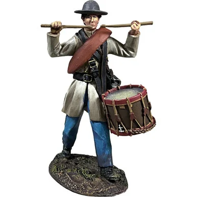 Confederate Infantry Drummer Marching 1/30 Figure William Britain (31498)