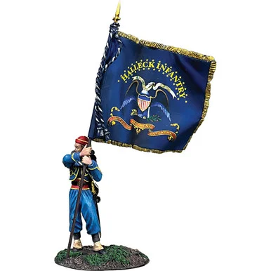 Union 146th N.Y. Zouave with Regimental Colors 1/30 Figure William Britain (31323)