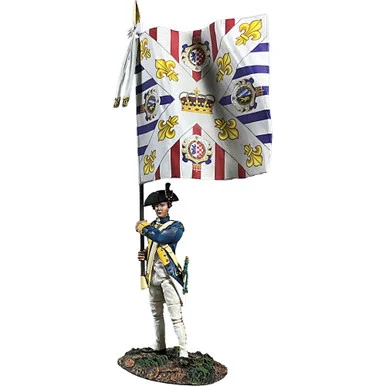 French Royal Deux-Ponts Ensign with Color 1/30 Figure William Britain (16188)