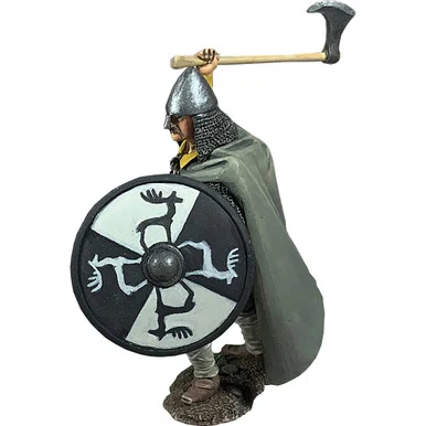 "Grindan" Saxon Attacking with Axe 1/30 Figure William Britain (62134)
