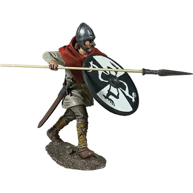 "Algar" Saxon Defending with Spear 1/30 Figure William Britain (62136)
