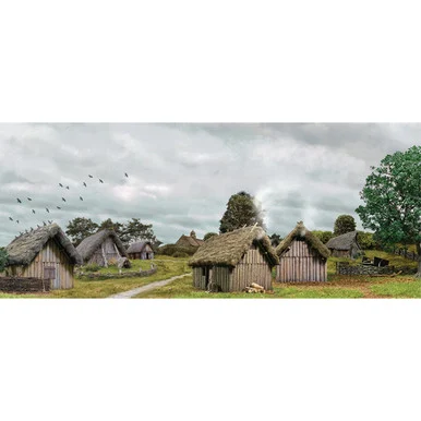 Saxon Village Backdrop - 31" W x 13" H William Britain (51101)