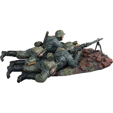 Waffen SS MG42 Team Firing Prone, 1942-45 1/30 Figure Set WILLIAM BRITAIN (25055)
