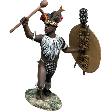 Zulu Warrior Urging Men Forward 1/30 Figure WILLIAM BRITAIN (20224)