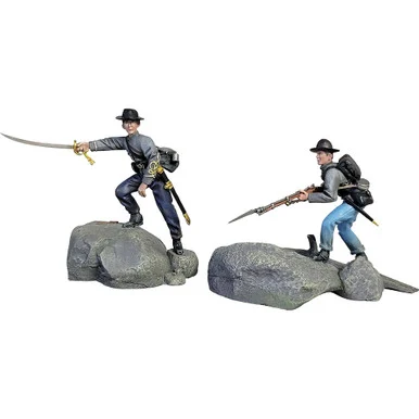 Confederate Officer and Infantryman 1/30 Figure Set No.2 William Britain (31490)