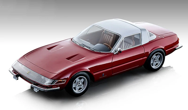 1969 Ferrari 365 GTB/4 Daytona Coupe Speciale Gloss Ferrari Red with White Top "Mythos Series" Limited Edition to 130 pieces Worldwide 1/18 Model Car by Tecnomodel - Ferrari Models