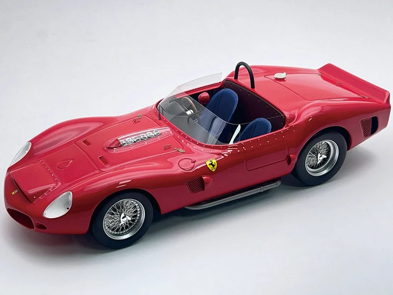 Ferrari 330 TRI-LM (No Roll-Bar - Lower Windshield) "Press Version 1962" Rosso Corsa Red "Mythos Series" with Display Case Limited Edition to 50 pieces Worldwide 1/18 Model Car by Tecnomodel