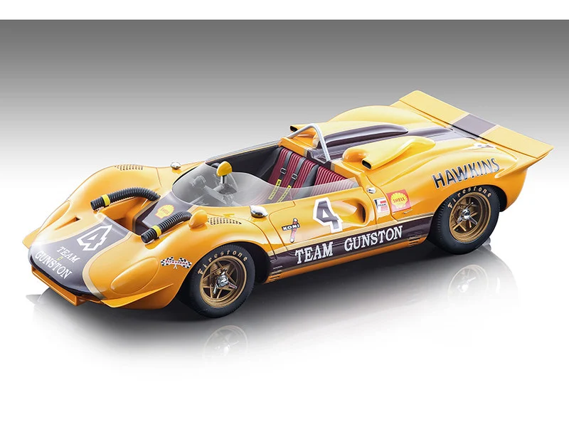 Ferrari 350 P4 Can Am #4 Paul Hawkins Winner Roy Hesketh 3 Hours (1968) "Mythos Series" Limited Edition to 165 pieces Worldwide 1/18 Model Car by Tecnomodel - Ferrari Models