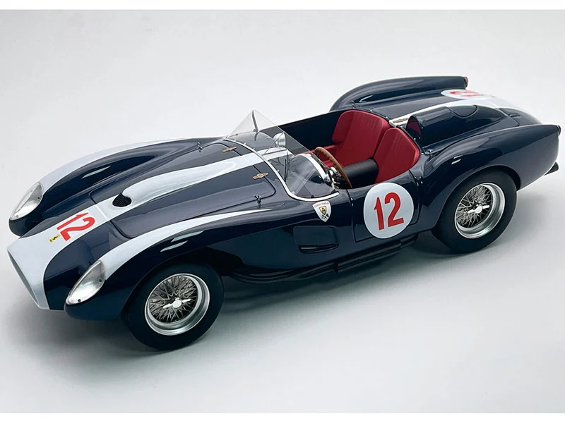 Ferrari 250 TR Pontoon-Fender #12 Curt Lincoln "Team Askolin" 3rd Place "Elaintarhanajo" (1958) "Mythos Series" with Display Case Limited Edition to 40 pieces Worldwide 1/18 Model Car by Tecnomodel