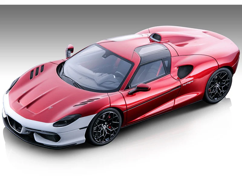 2021 Touring Superleggera Arese RH95 Red Metallic with White Accents "Mythos Series" Limited Edition to 80 pieces Worldwide 1/18 Model Car by Tecnomodel - Other