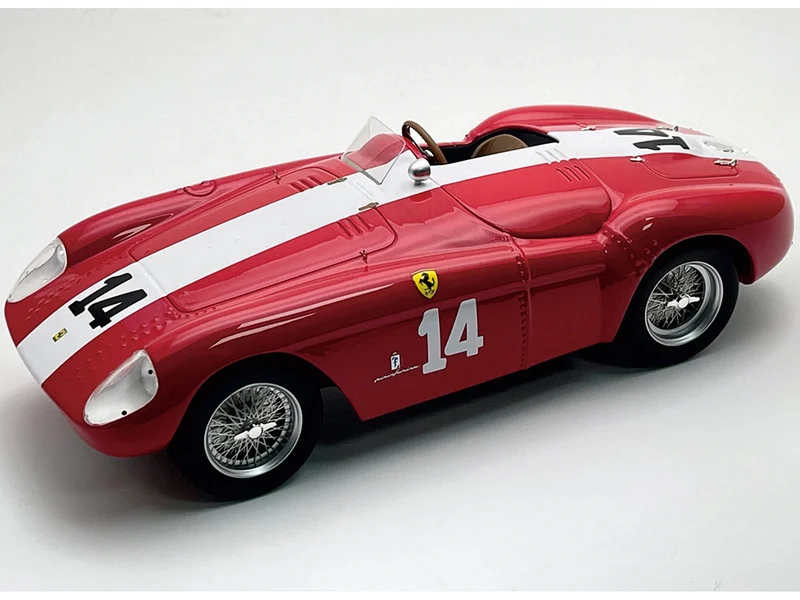 Ferrari 500/735 Sport #14 Mike Hawthorn - Umberto Maglioli "Scuderia Ferrari" Winner "GP Supercortemaggiore Monza" (1954) "Mythos Series" with Display Case Limited Edition to 70 pieces Worldwide 1/18 Model Car by Tecnomodel