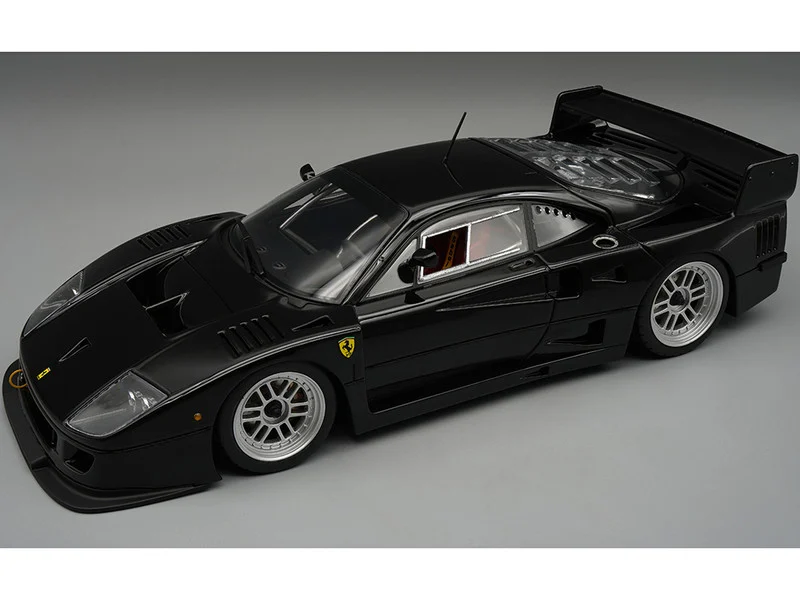 Ferrari F40 LM Black with Silver Enkei Rims "Press Version" (1996) "Mythos Series" Limited Edition to 40 pieces Worldwide 1/18 Model Car by Tecnomodel - Ferrari Models