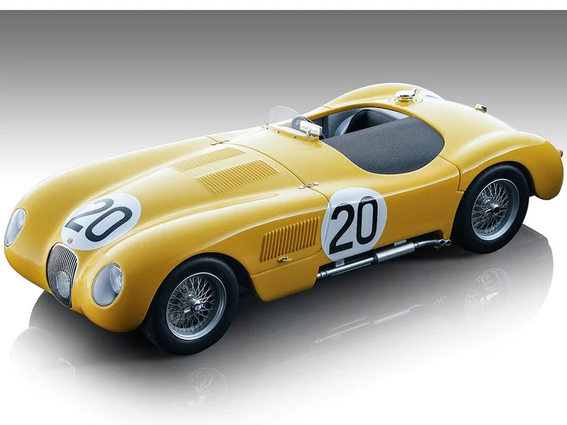 Jaguar C-Type #20 Roger Laurent - Charles de Tornaco "24 Hours of Le Mans" (1954) "Mythos Series" Limited Edition to 45 pieces Worldwide 1/18 Model Car by Tecnomodel