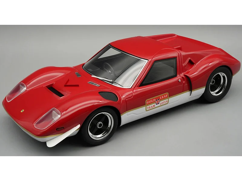 Lotus 62 "Press Version 1969" Red and White "Mythos Series" with Display Case Limited Edition to 45 pieces Worldwide 1/18 Model Car by Tecnomodel - Lotus Models