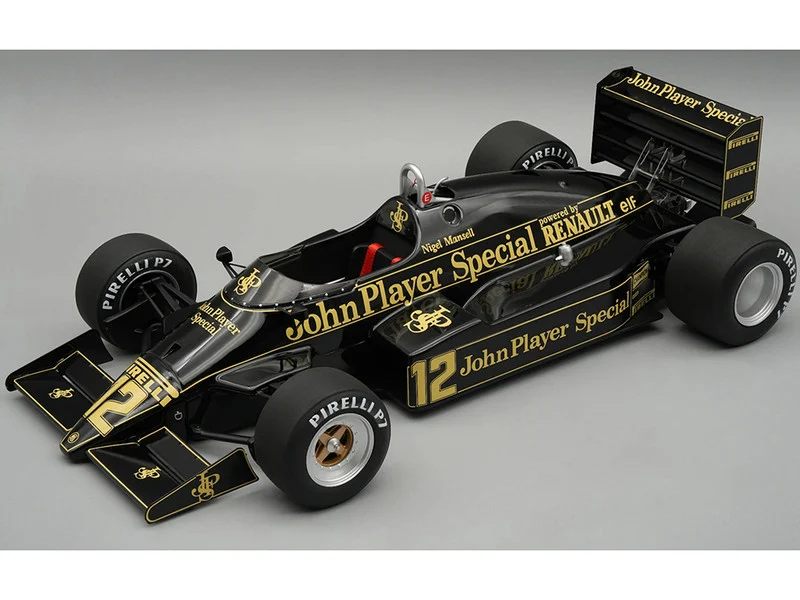Lotus 94T #12 Nigel Mansell "John Player Special Team Lotus" 3rd Place Formula One F1 "European GP" (1983) with Display Case "Mythos Series" Limited Edition to 65 pieces Worldwide 1/18 Model Car by Tecnomodel - Formula 1 Models