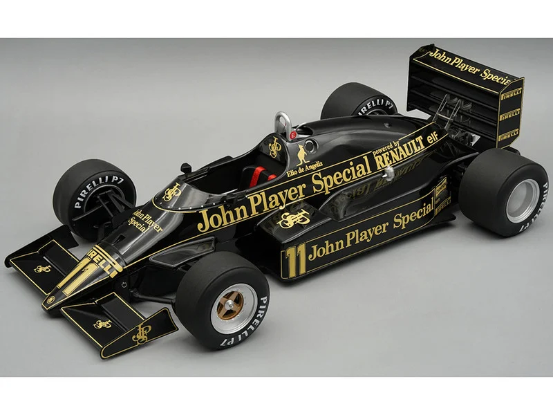 Lotus 94T #11 Elio de Angelis "John Player Special Team Lotus" Formula One F1 "European GP" (1983) with Display Case "Mythos Series" Limited Edition to 45 pieces Worldwide 1/18 Model Car by Tecnomodel - Formula 1 Models