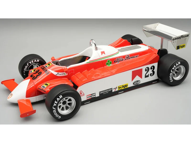 Alfa Romeo 179 #23 Bruno Giacomelli Formula One F1 "United States GP East" (1980) "Mythos Series" with Display Case Limited Edition to 40 pieces Worldwide 1/18 Model Car by Tecnomodelt - Formula 1 Models