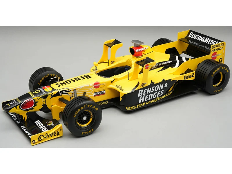 Jordan 198 #9 Damon Hill "Benson & Hedges Jordan-Honda" Formula One F1 "San Marino-Imola GP" (1998) with Display Case "Mythos Series" Limited Edition to 50 pieces Worldwide 1/18 Model Car by Tecnomodel