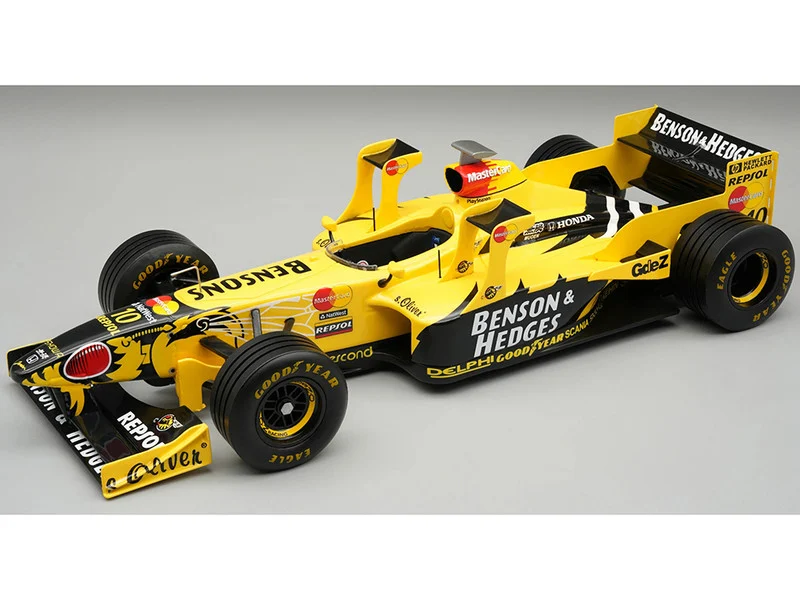 Jordan 198 #10 Ralf Schumacher "Benson & Hedges Jordan-Honda" Formula One F1 "San Marino-Imola GP" (1998) with Display Case "Mythos Series" Limited Edition to 55 pieces Worldwide 1/18 Model Car by Tecnomodel
