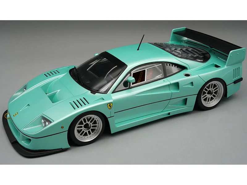 1996 Ferrari F40 LM "Press Version" Light Blue Metallic with Display Case "Mythos Series" Limited Edition to 40 pieces Worldwide 1/18 Model Car by Tecnomodel - Ferrari Models