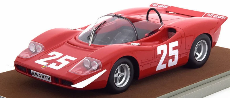 Abarth 2000 S #25 1969 Winner Imola Gijs van Lennep / Johannes Ortner Limited Edition to 50pcs 1/18 Model Car by Tecnomodel - Abarth Models