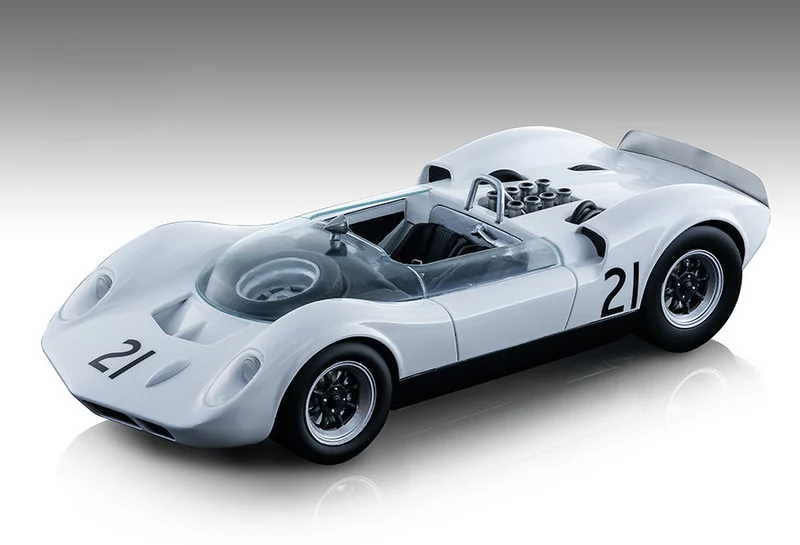 McLaren Elva Mark 1 #21 Graham Hill DNF (Did Not Finish) Guards Trophy Brand Hatch (1965) "Mythos Series" Limited Edition to 90 pieces Worldwide 1/18 Model Car by Tecnomodel - McLaren Models