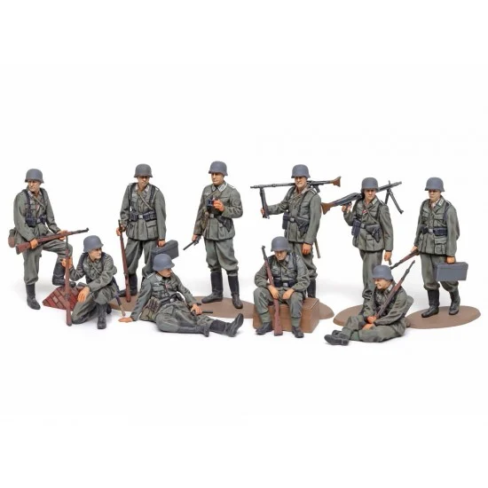 Tamiya 32602 1/48 WWII Wehrmacht Infantry Set (10 figures) - Model Figures