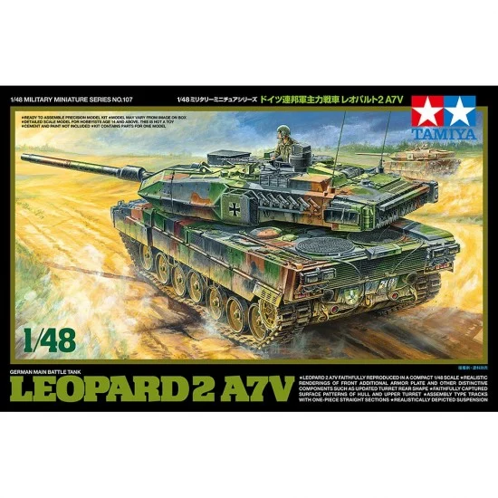 Tamiya 32607 1/48 German Leopard 2 A7V MBT - Military Vehicles & Tanks