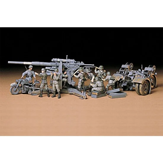 Tamiya 35017 1/35 German 88mm Gun Flak 36/37 w/trailer and crew figures - Military Vehicles & Tanks