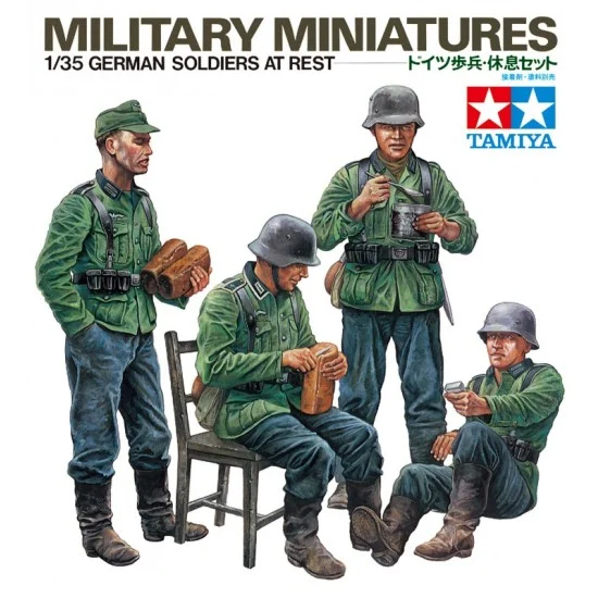 Tamiya 35129 1/35 German Soldiers at Rest (4 figures) - Model Figures