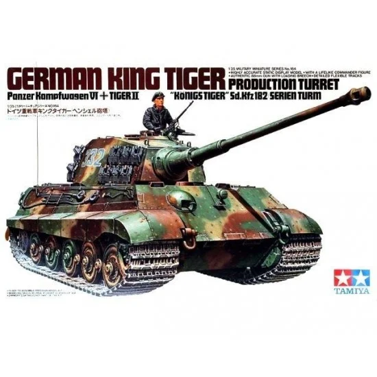 Tamiya 35164 1/35 German King Tiger Tank "Production Turret" - Military Vehicles & Tanks