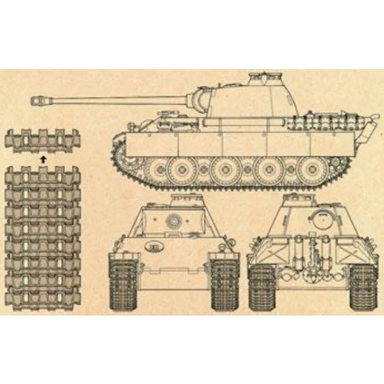 Tamiya 35171 1/35 German Panther G Separate Track Links - Military Vehicles & Tanks