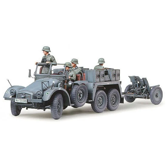 Tamiya 35259 1/35 Krupp Towing Truck w/37mm Pak - Military Vehicles & Tanks