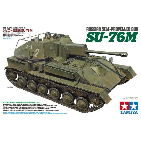 Tamiya 35348 1/35 Russian Self-Propelled Gun SU-76M with Figures