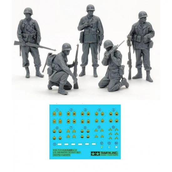 Tamiya 35379 1/35 US Infantry Scout Set (4 figures) - Model Figures